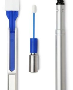 World Bioproducts extension pole with compatible sponge-stick and environmental swab for high-reach food safety sampling in Indonesia.