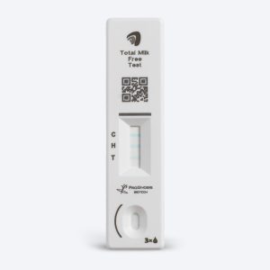 Lateral flow test strip for Total Milk Free allergen detection by Prognosis Biotech